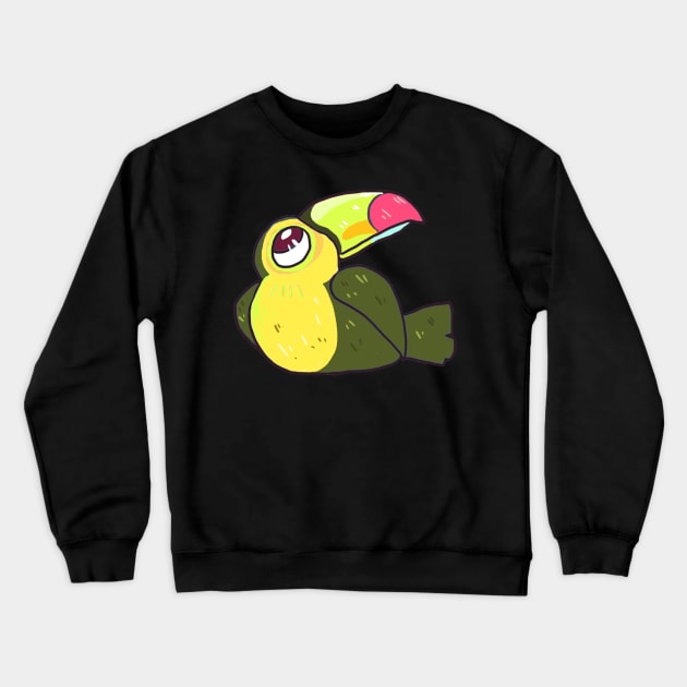 Chubby Keel-billed toucan Crewneck Sweatshirt by sky665